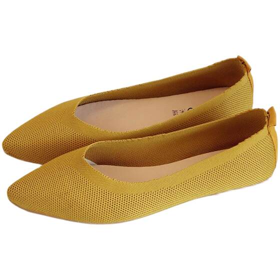 Flying Weaving Single Shoes Women's Pregnant Women Shoes Spring and Autumn Portrait Plaster Flat -bottoming Permanent Douyou Shoes Light Soft Bottom Lazy Shoes