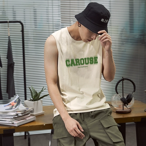 Летний жилет, хлопковая футболка без рукавов, свободный крой