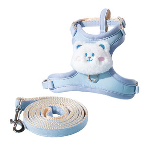 Cat traction rope can adjust the cat rope cute kittens to go out for special chest back with small dog pet supplies