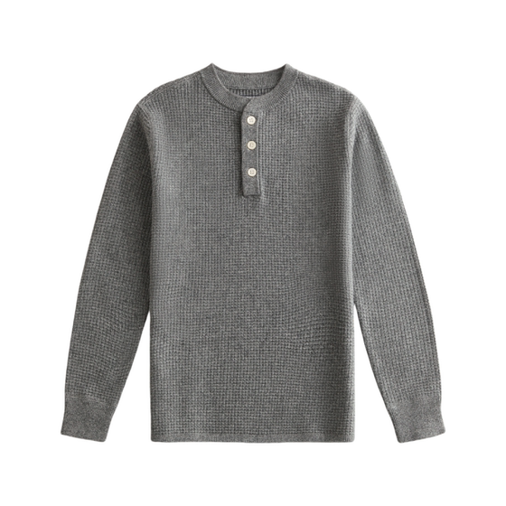 
MT.Robson Heavyweight Round Neck Henley Neck Long Sleeve T-Shirt Pullover Warm American Retro Men's and Women's Thickened Knit