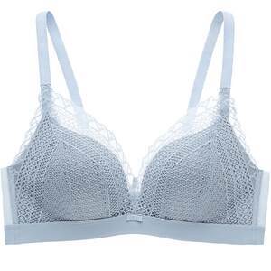 
Zhu Zhu's same Manifen wire-free sexy lace underwear for women, push-up bra for small breasts to show the big size