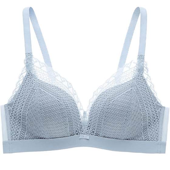 [Same style of Zhu Zhu] Mannifen Sexy Lace Underwear Women's Gathering Small Bra Bra Soft Support Bra
