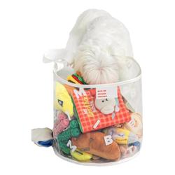 Ins Korea Pvc Thickened Pet Dog And Cat Toy Storage Basket Snacks Toys Sundries Portable Storage Box