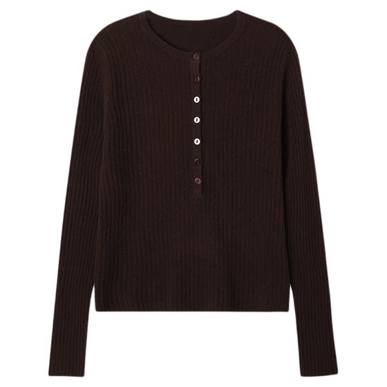 
THESOONG/Pleasant and unrestrained Merino wool cashmere extremely fine high-count high-density pit bottoming sweater 8030