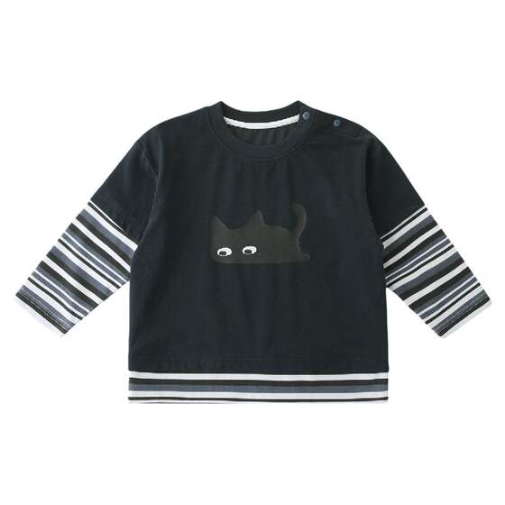 
Boys T-shirt Spring and Autumn Baby Long Sleeve Fake Two-piece Clothes Boys Fashionable Street Infant Spring Clothes Children's Tops