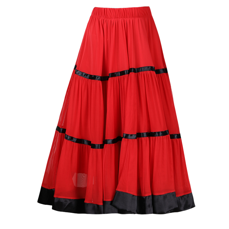 Gonna da Ballo da Donna Yihuang Gonna a Vita Alta Waltz Tango - Main Image