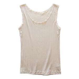 Lace-edged sweat-absorbing layer pure cotton summer vest thin women's underwear base N130
