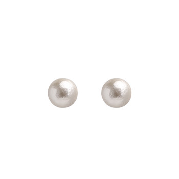 
Retro Hepburn Style Cotton Pearl Stud Earrings for Women