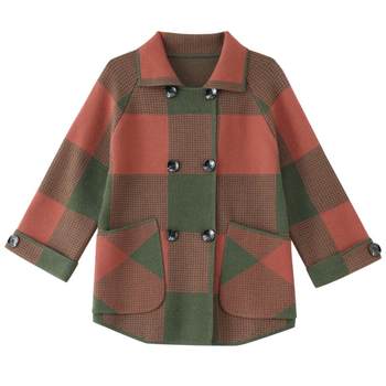 Women's plus size mother's coat spring and autumn cashmere woolen coat