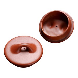 Chinese semi-handmade red purple sand teapot lid, tea cup lid, non-customized single-sold tea set accessories