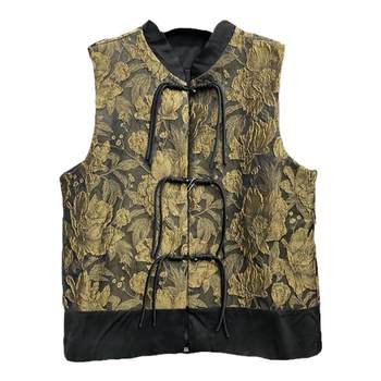 
New Chinese style mother wearing vest T-shirt two-piece set