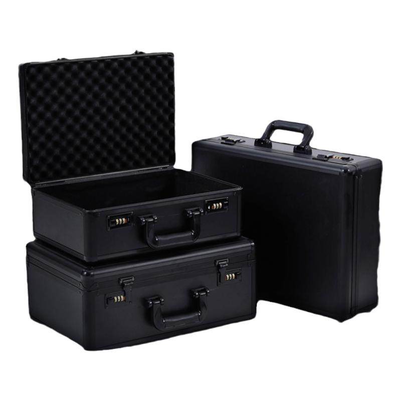 Black Aluminum Alloy Document & Equipment Case - Model 1-zh-01