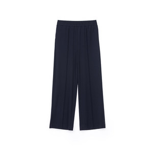 
Shimeng Women's Spring and Summer New Navy Blue Casual Wide Leg Pants Elastic High Waist Stretch Sports Pants Straight Leg Pants