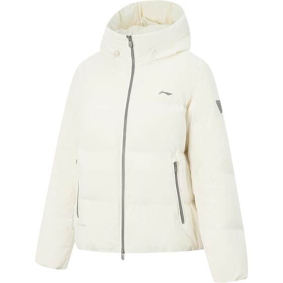 
Li Ning hot pot down jacket丨Women's new winter hooded short top duck down clothes women's warm sports jacket