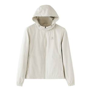 Camel sports jacket women's spring and autumn 2025 thin velvet woven hooded trench coat casual cardigan jacket top men