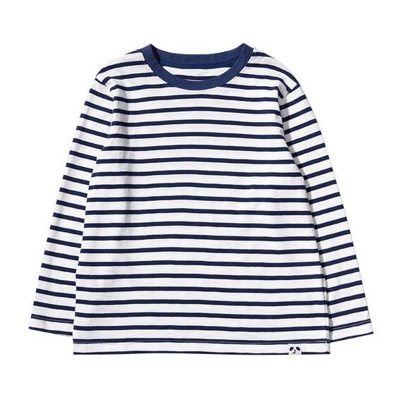 
allblu Youlan [bamboo cotton] children's long-sleeved T-shirt girls boys' t-shirt pure cotton spring breathable children's clothing