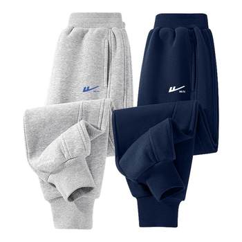 Pull back children's clothing children's pants fleece sweatpants spring and autumn