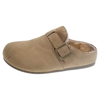 Zhao Lusi same style Baotou Birkenstock slippers for women plus velvet