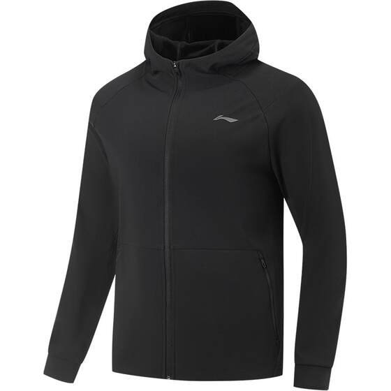 
Li Ning Jacket Men's Spring New Fitness Running Hooded Windproof Jacket Top Woven Sports Windbreaker