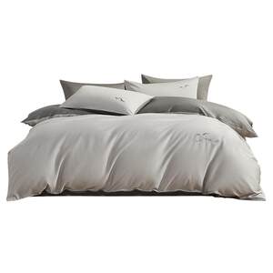 
Mercury Home Textiles 60-count long-staple cotton Class A antibacterial four-piece satin set light luxury quilt cover sheets home bedding