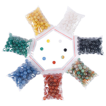 
Black and red agate loose beads DIY bracelet jade beads