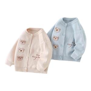 
Betis children's sweater knitted cardigan 26 spring and autumn boys and girls baby woolen base coat outer wear S
