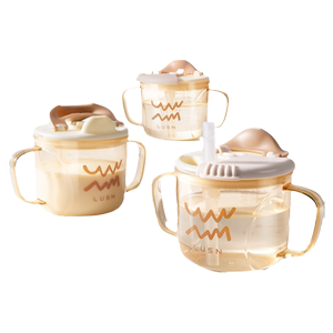 
Children's water cup milk cup 1-2-3 years old and above baby straw bottle scale PPSU learning drinking cup