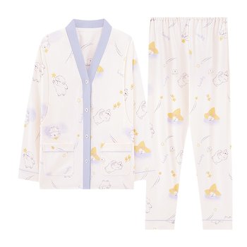 
Pregnant women's winter pure cotton postpartum clothes with breast pads, sweat-absorbent