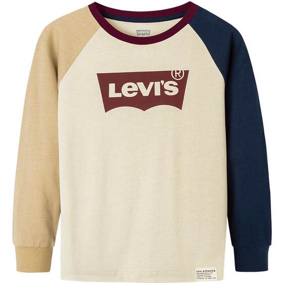 
Levi's boys long-sleeved T-shirts children's tops autumn new children's clothing girls pure cotton bottoming shirts sports T clothes