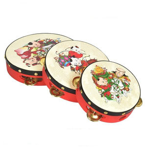 
Children's percussion instruments, sheepskin money drums, kindergarten teachers use big and small tambourines, Xinjiang dance hand drums