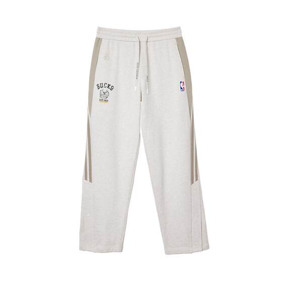 
Lingzhi [NBA Co-branded Bucks] Jack Jones Men's Spring Sweatpants Trousers with Snap Buttons and Loose Slits