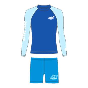 Zhouke's new style of boys' fluorescent sunscreen split swimsuit