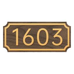 Wooden house number plate wood grain customization