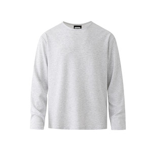 
MRCYC simple style waffle round neck long-sleeved T-shirt for men spring new loose inner wear Korean commuting wear