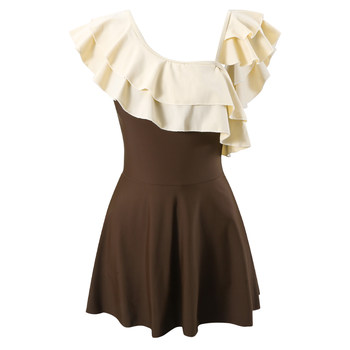 
Yimeishan hot spring swimsuit for women, high-end 2025 new adult oblique shoulder one-piece skirt style for fat girls to cover their flesh