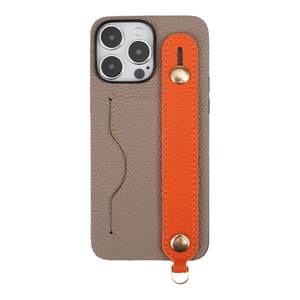 
Suitable for Apple 17promax mobile phone case wristband genuine leather iphone16promax mobile phone case 14P bracket women's protective cover all-inclusive with lanyard wrist rope card men's advanced anti-fall