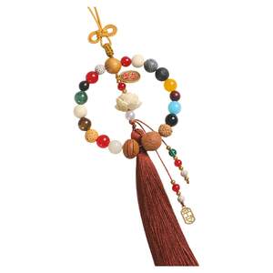 
Eighteen seeds Bodhi beads high-end car pendants safe travel for women's car rearview mirror pendants