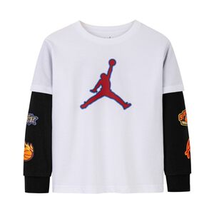 
Jordan children's long-sleeved T-shirt boys 2025 winter new sports tops for big children cotton JD2332047