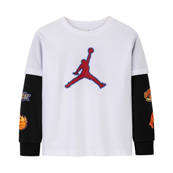 
Jordan children's long-sleeved T-shirt boys 2025 winter new sports tops for big children cotton JD2332047