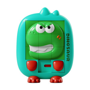 Cartoon 3D Huarong Road Sliding Puzzle Board Children's Educational Toys Primary School Logical Space Thinking Training Nine-Grid
