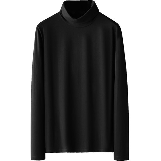 
Modal long-sleeved T-shirt men's 2026 new autumn and winter turtleneck autumn clothes antibacterial solid color inner base layer