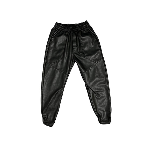 Autumn and winter men's leather pants takeaway rider keeps warm, cold anti -rain and anti -rain, hallen pants riding pants windpants
