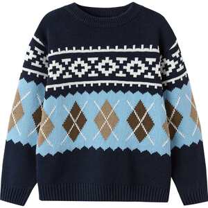 
Balabala boys' sweaters, medium and large children's sweaters, winter clothes, new children's clothes, children's pullover bottoming shirts, thick
