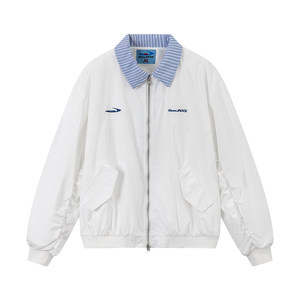 
Mr. Jiangnan NewJNXS double-border American retro embroidered fake two-piece lapel baseball uniform men's and women's jackets