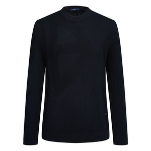 Bao Nini Autumn and Winter new business round neck sweater black cashmere sweater slim sweater male jq680193b
