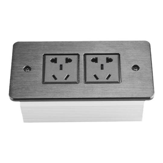LP810 Desktop Multimedia Power Socket - Aluminum Alloy Panel Table Plug
