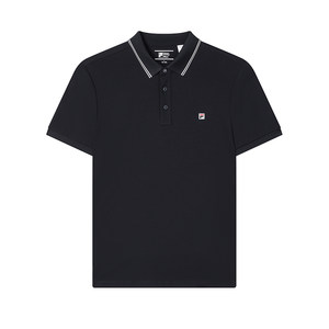
FILA official men's knitted short-sleeved POLO shirt 2024 autumn new casual cool-sensing top
