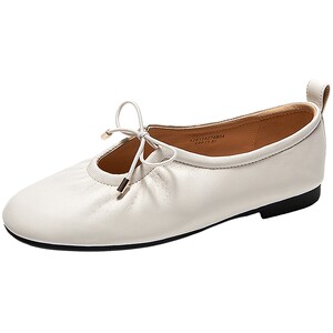 
Qianbaidu bow low heel shallow mouth single shoes for women 2026 spring new flat bottom small fragrant round toe evening shoes