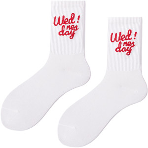 Socks Kaka Middle Socks Girl Spring Autumn Cotton No Gender Trend Couple Couple Week Socks 5 Doubles
