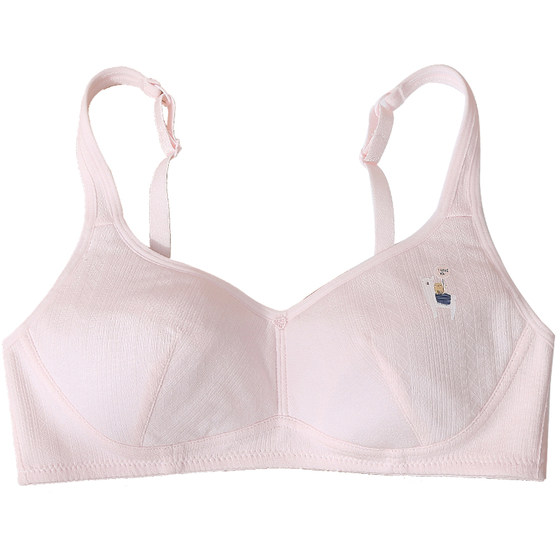 Underwear student high school female thin cotton girl junior high school girl full cotton defense light girl adolescent bra